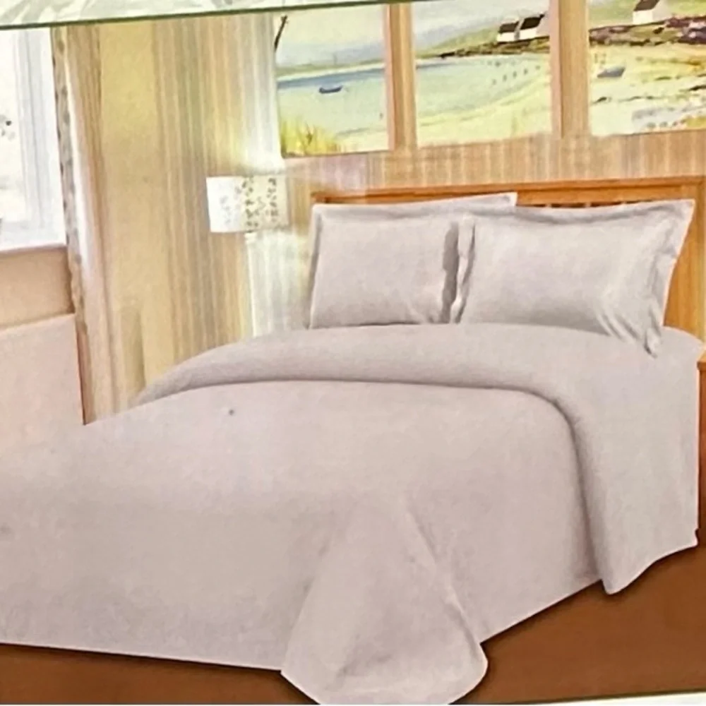 Royal Bamboo Queen Duvet Cover 3pc Set Smokey Gray